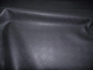 Fabric Richloom Tough Faux Leather Pleather Vinyl Beveled Black Diamond OO41 - Picture 1 of 1
