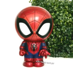 Spider Man 8" Coin Bank PVC Plastic Marvel Chibi Style Super Hero Piggy Bank New - Picture 1 of 6