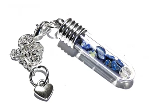 Lapislazuli Kristall Anhänger - Pendel - Box Geschenk stimuliert 3. Auge Chakra - Bild 1 von 1