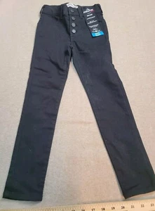 NWT Jordache Girls Super Skinny High Rise Button Jeans Black 6 Slim - Picture 1 of 10