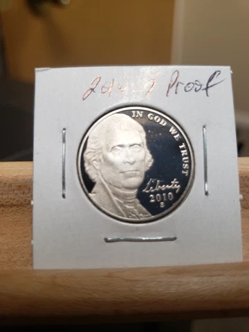 2010 S Jefferson Nickel  Proof From US Mint Set Actual Item Pictured Cover