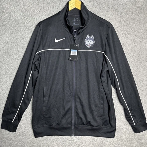 READ- UConn Huskies Track Jacket Men's Medium Logo Dri-Fit Full Zip Cover