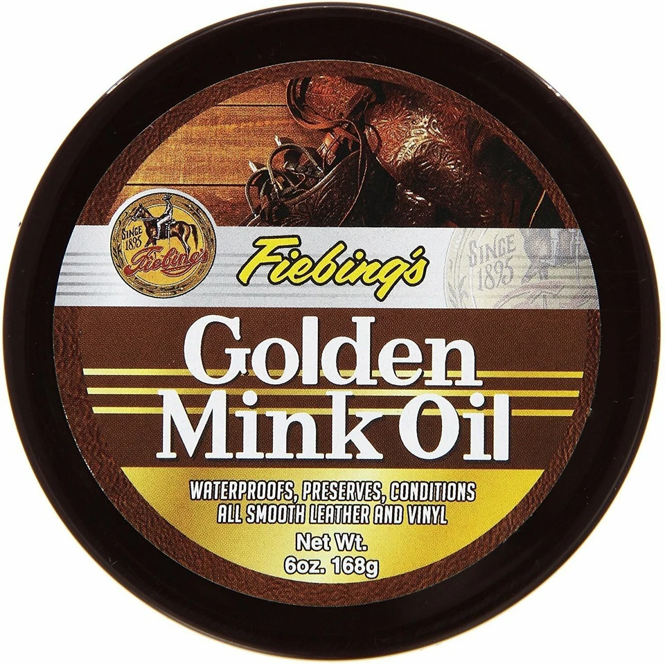 Fiebing's Golden Mink Oil Leather Preserver 6oz (168g) - (GMO.6OZ.NE)