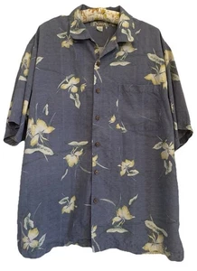 Tommy Bahama 100% Seide Hawaiihemd Herren Gr. L Mehrfarbig Blumen Urlaub - Bild 1 von 5