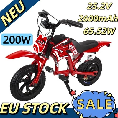 NEU 200W JKING Elektrisches Dirtbike für Kinder  Motor 25.2V,  16km/h Rot EU  C6 - Bild 1 von 4