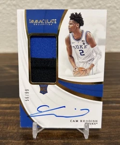 2019 Panini Immaculate Collegiate Cam Reddish RPA /99 #84 Duke University - Picture 1 of 4