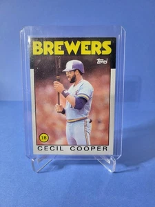 1986 Topps Baseball Cecil Cooper #385 Milwaukee Brewers  - Picture 1 of 3