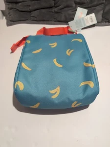 NWT Cat & Jack Blue BANANA Lunch bag New LUNCH BOX Insulated Liner BPA Free  - Picture 1 of 5