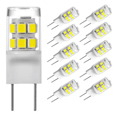 LED Bulb 3W (30W Equivalent) Daylight 6000K 120V Bi-Pin Base 10-Pack - Image 1 of 4