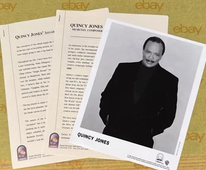 QUINCY JONES 1995 PRESS MEDIA KIT Q’S JOOK JOINT 8x10 PHOTO QWEST/WB - Picture 1 of 1