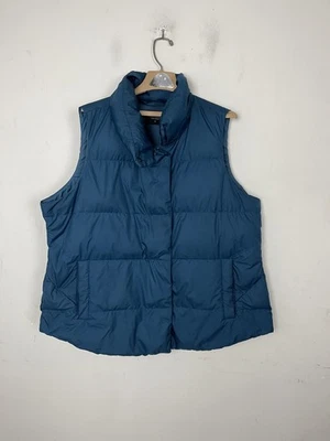 Athleta Downtown Vest Womens 2X Blue Puffer Down Insulated Quilted Fall FA22 - Image 1 of 4