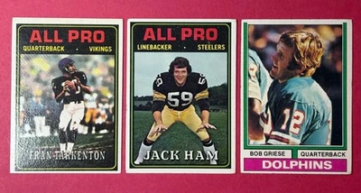 1974 Topps Football Starter Set 146 Cards + Doubles VG Overall, Tarkenton Butkus - Image 1 of 4