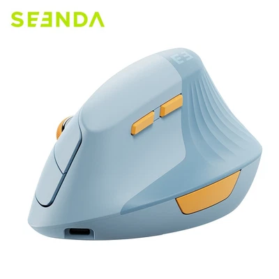 Seenda Vertical Wireless Mouse - Type C Rechargeable Ergonomic USB for Laptops - Image 1 of 4