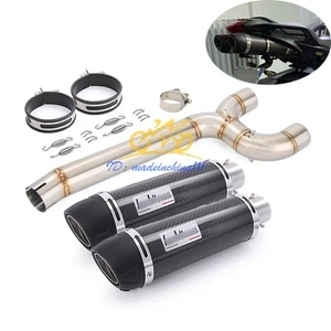 Slip On For Yamaha FZ6 FZ6N FZ6S 2004-2011 Exhaust System Mid Link Pipe Mufflers - Picture 1 of 16
