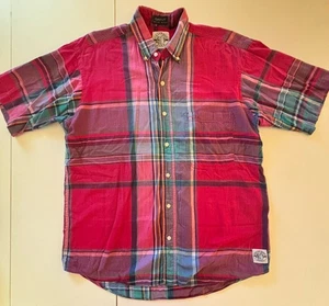 GANT Salty Dog Shirt Men Medium Plaid Short Sleeve Button Down Vintage - Picture 1 of 11