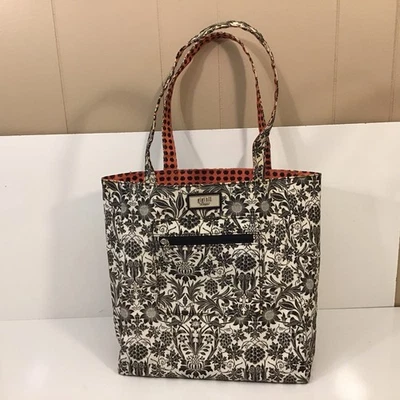 gigi hill Reversible Tote Bag Black & White or Orange & Black - Image 1 of 4