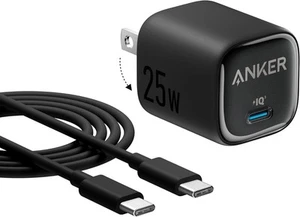 Anker Bloc Chargeur USB C 25W, Compact et Pliable, Prend en charge PPS Rapide Noir  - Photo 1 sur 7