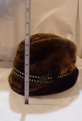 Sombrero Fedora de piel falsa de colección Foto 1 de 4