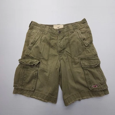 Hollister Distressed Heavy Cargo Shorts Mens 30 Y2K Paratrooper Army Button Fly - Image 1 of 4