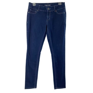 Maurices Jeans Womens Medium Short 30" W Blue Dark Wash Denim Skinny Stretch - Picture 1 of 10