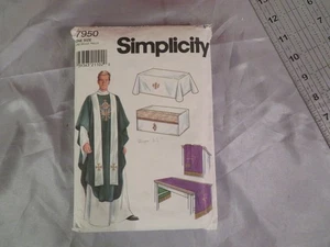 Simplicity Pattern Priest Vestment 7950 cut - Picture 1 of 2