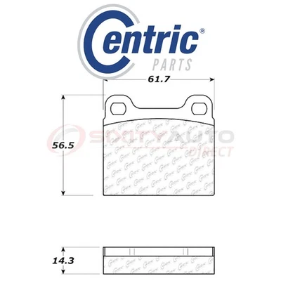 Centric Posi Quiet Disc Brake Pads w Shims for 1991 Mercedes-Benz 350SD 3.4L rx Foto 1 de 4