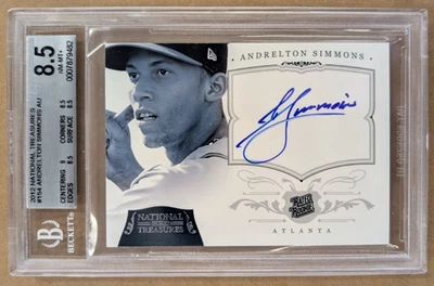 2012 帕尼尼国家宝藏安德雷尔顿·西蒙斯签名 RC/99-贝克特 8.5/AU 9 — 第 1/3 张图片