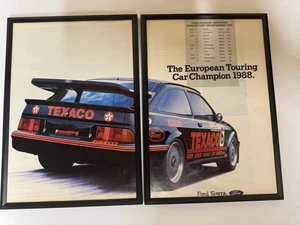 FRAMED 1988 Ford Sierra RS500 Texaco Touring Car Champion Magazine Advert Poster - Picture 1 of 3