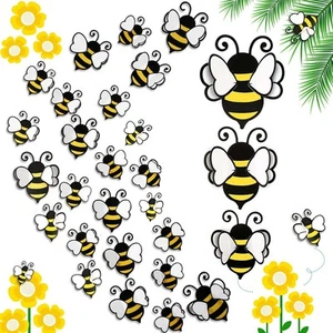 48 Pieces 3D Bee Yellow Stickers Decor Removable Mural Decals Honey - Picture 1 of 7