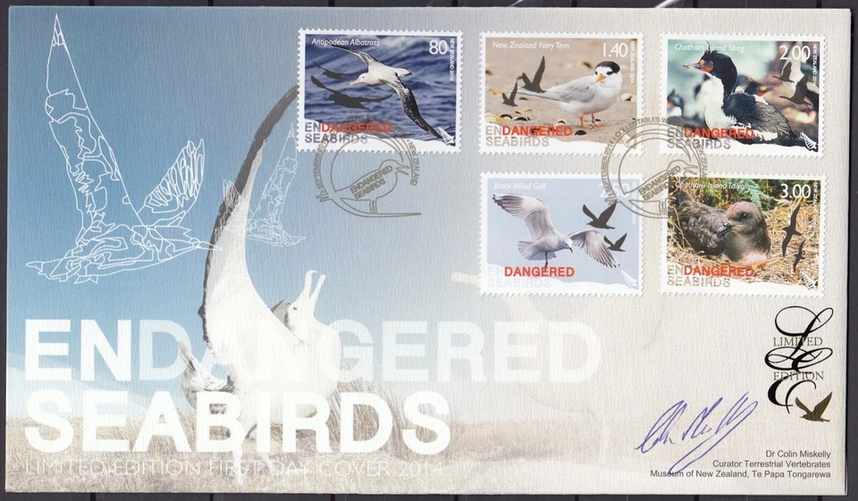 NEW ZEALAND 2014 Endangered Seabirds, Limited Edition FDC - Image 1 of 1