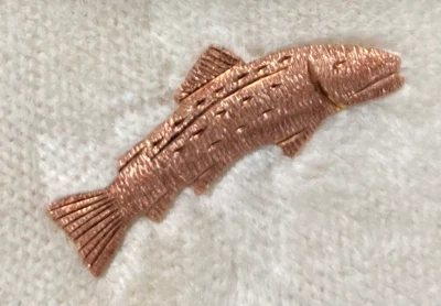 Pin Black Hills Oro 10 quilates Oro Rosa Salmón Tie Tack con caja Foto 1 de 4