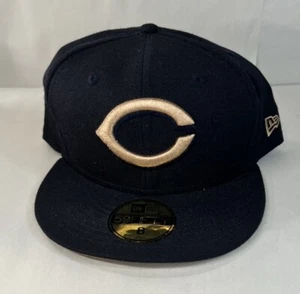 Cincinnati Reds Size 8 Logo New Era 59fifty Fitted Hat MLB Blue - Picture 1 of 7