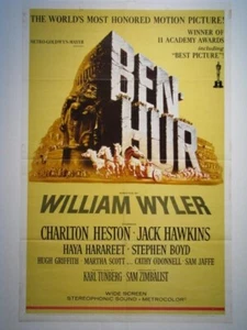 BEN HUR  27X41 folded 1969 Movie Poster  - Picture 1 of 10