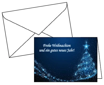 20-500 Weihnachtskarten mit Umschlag Klappkarten Grusskarten BEDRUCKBAR v14 - Bild 1 von 2