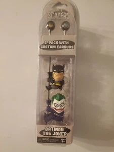 NECA 2 PACK Batman & JOKER In Ear Buds CUSTOM EARBUDS FOR IPHONES SMARTPHONES - Picture 1 of 7