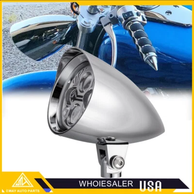 4.5" Bullet Headlight LED For Harley Sportster XL Softail Chopper Bobber Custom - Image 1 of 4