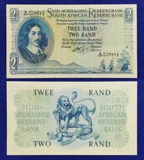 South Afrika 1962-1965 , 2 Rand , P105b , Original UNC 