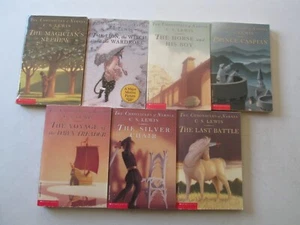 C.S. LEWIS CHRONICLES OF NARNIA COMPLETE SET LOT PAPERBACKS Books 1 2 3 4 5 6 7 - Picture 1 of 3