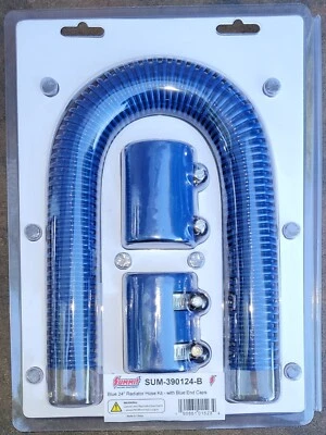 Summit Racing™ Stainless Steel Blue Flexible Radiator Hose - Image 1 of 4