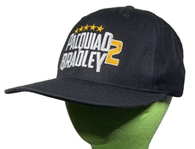 Boné 2014 Manny Pacquiao v Timothy Bradley 2 preto Snapback OSFM MGM Grand - Imagem 1 de 4