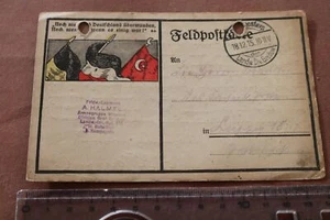 alte Feldpostkarte eines Feldw.Leutnants Armeegruppe Woyrsch 1915 - Picture 1 of 3