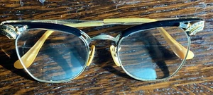 Vintage Bausch + Lomb B&L Cat Eye Glasses Frames 1/10 12K GF Gold Filled - Picture 1 of 10