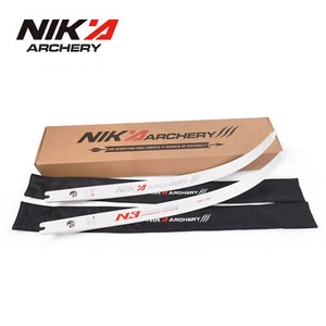 NIKA ARCHERY 68" N3 Carbon Fiber Limb Recurve Bow Limbs Progress Series White - Picture 1 of 8