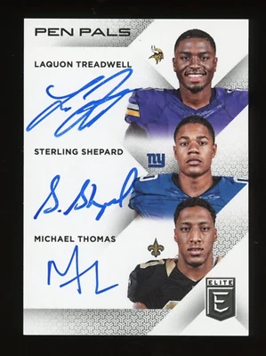 Michael Thomas/Sterling Shepard/Laquon Treadwell 2016 Panini Donruss Elite Pen P - Image 1 of 2