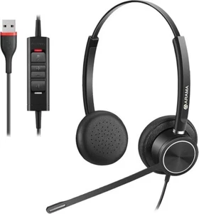 Auriculares USB con micrófono con cancelación de ruido con cable para computadora portátil, PC, teléfonos inteligentes - Imagen 1 de 6