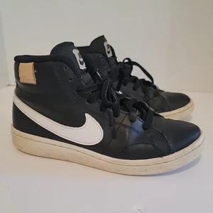 Nike Court Royale 2 Mid Black White Casual Sneakers Women Sz 6.5 - Picture 1 of 6