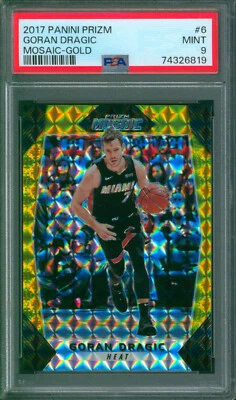 2017-18 Panini Prizm Mosaico Oro Goran Dragic #6 Raro Heat SP #10/10 Como Nuevo PSA 9 Foto 1 de 2