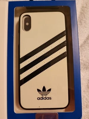 Adidas 3-Stripes Snap Hard Case for Apple iPhone XS and X - White / Black - Image 1 of 3