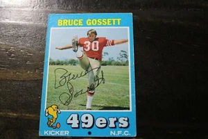 BRUCE GOSSETT SF 49ERS  AUTOGRAPHED CARD - Picture 1 of 1