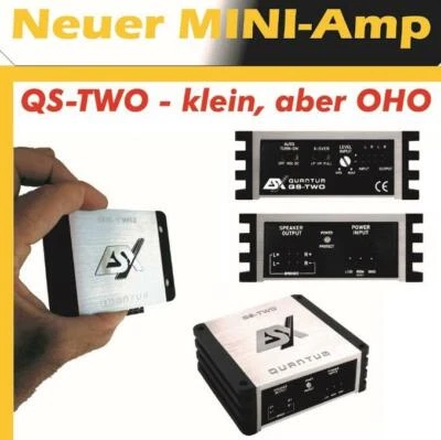 ESX QUANTUM QS-TWO 2-Kanal Verstärker Endstufe Mini Klein Kompakt hinterm Radio - Bild 1 von 4